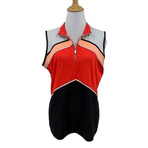 Tail Shirt Womens L Large Multi Natalee Paprika Print Activewear Sleeveless Golf
